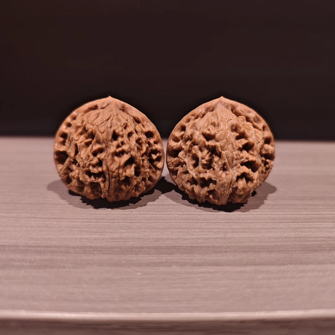 YC1123-87【精修原生态水龙纹】涞水溯源核桃专场文玩核桃手把件