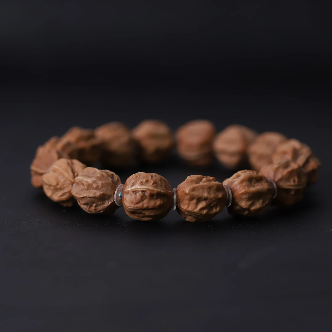 S1696【箭毒蛙】定制小尺深棱小核桃单圈文玩手串（送工具）