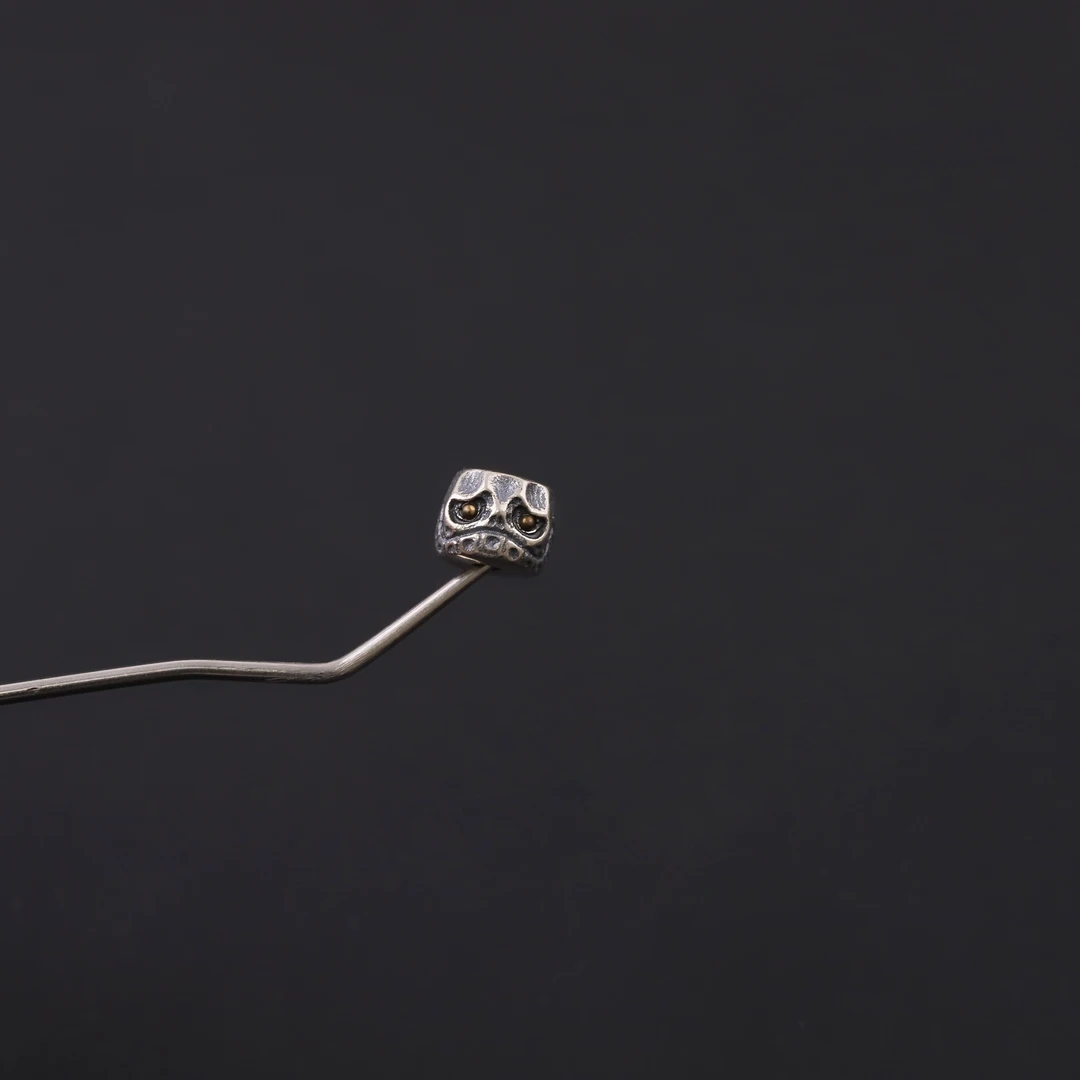 925银银制品 S7664 银饰阿呆桶珠银制品隔珠腰珠文玩配饰百搭饰品