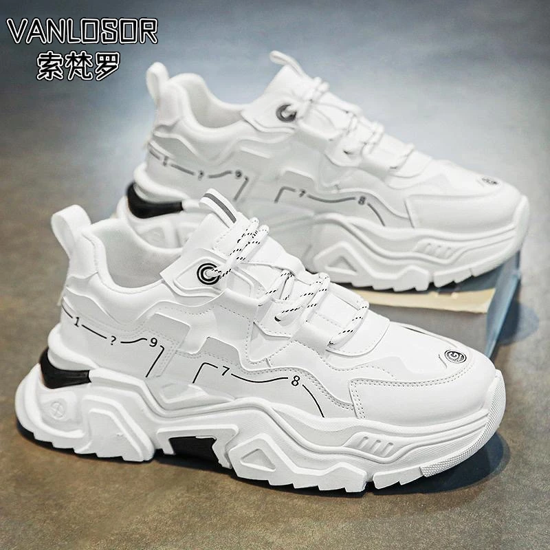 品质男鞋夏季2024新款爆款中学生运动跑步软底增高青少年小白老爹