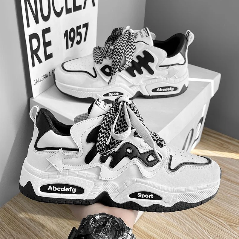 老爹鞋男ins潮夏季百搭春季小众休闲板鞋男生运动增高面包鞋潮鞋