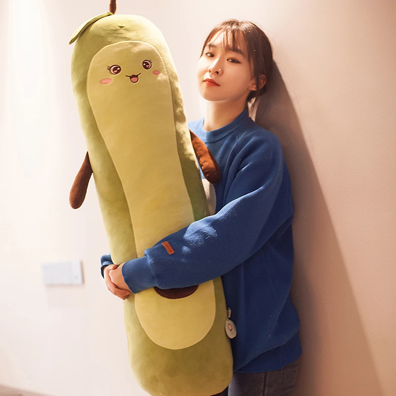 可爱牛油果毛绒玩具床上公仔长条抱着睡觉玩偶女生抱枕夹腿布娃娃