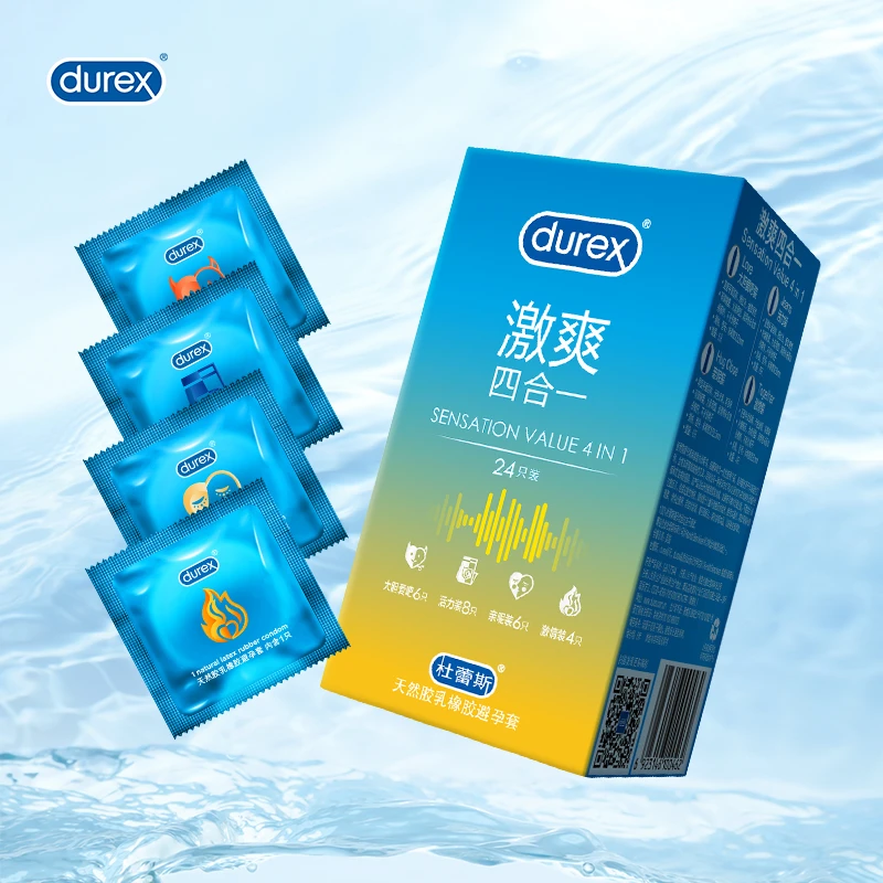 Durex/杜蕾斯经典系列 激爽四合一 男用避孕套天然橡胶润滑成人套