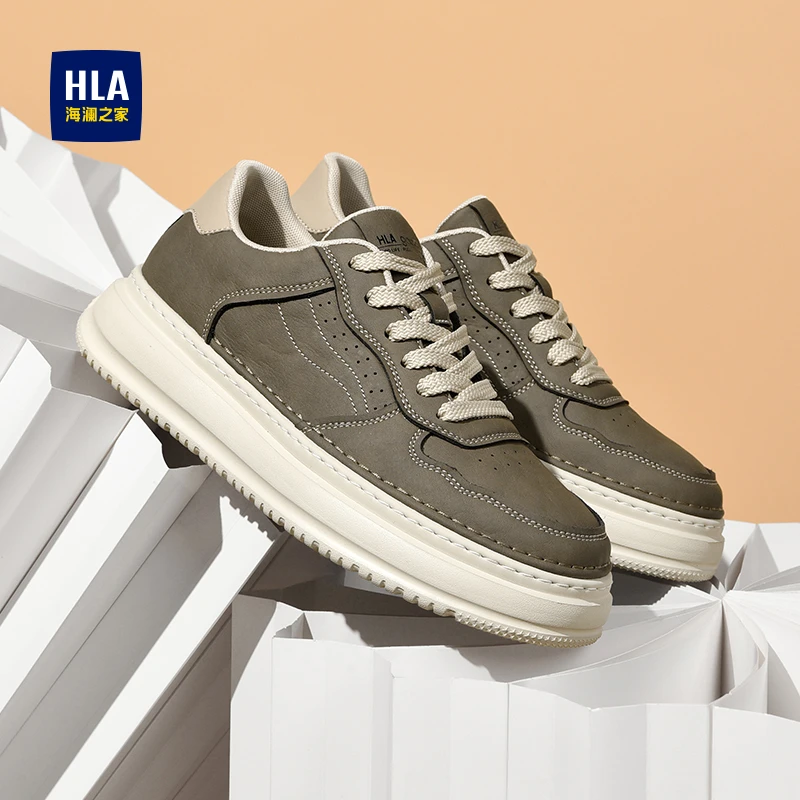 海澜之家男鞋秋季2025新款爆款休闲板鞋运动厚底复古鞋子男款板鞋