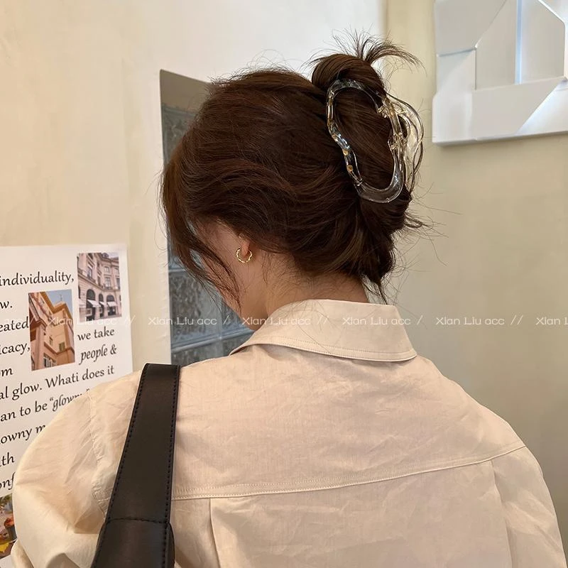 非金属亚克力发饰 抓夹女大号韩国优雅气质发多后