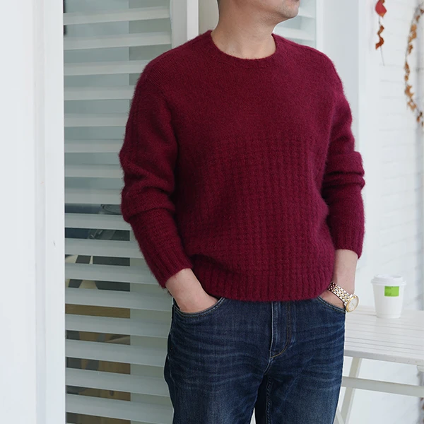 老朋友男士套头衫毛线材料包 苏瑟兰黛貂