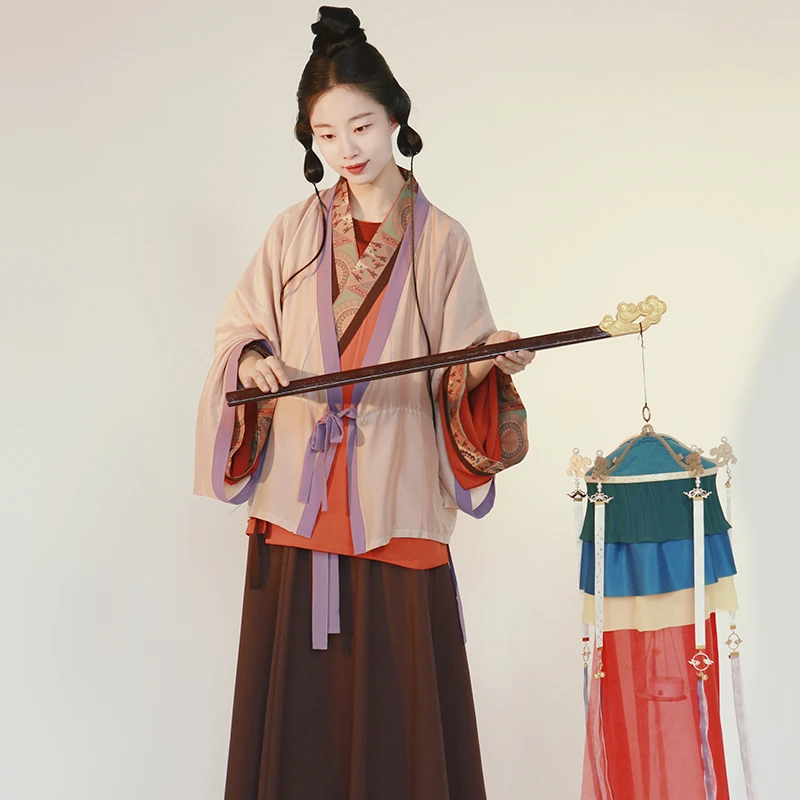 谜阿凰初凰汉服日常汉元素对襟短衫春夏古风古装中国风上衣小个子