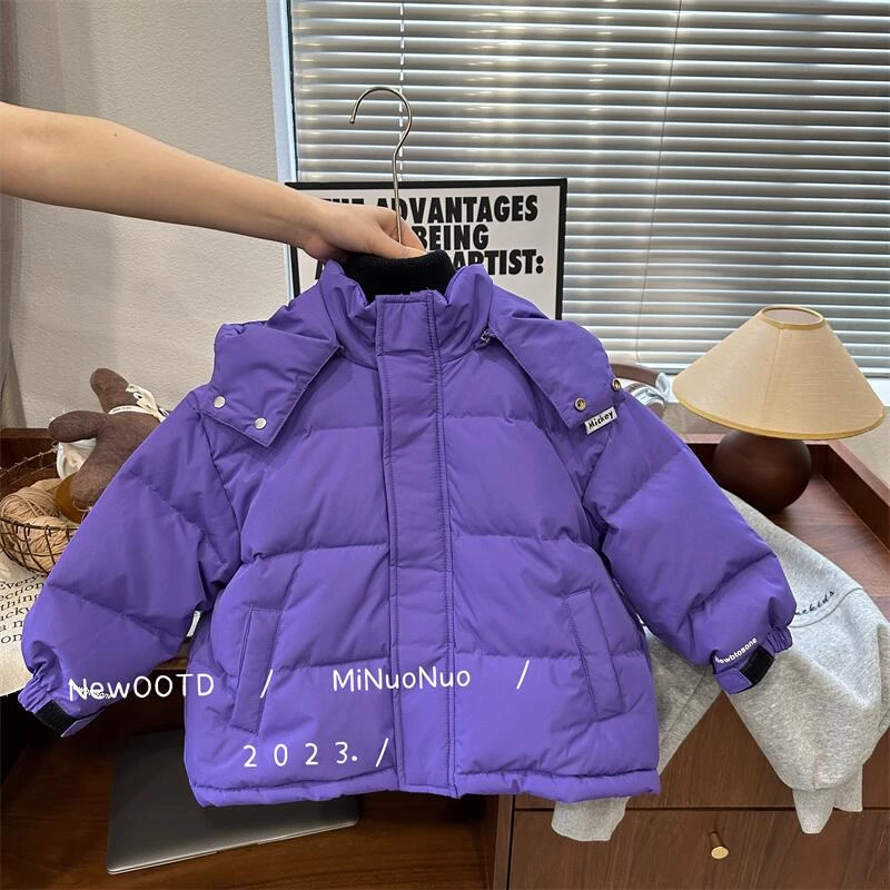 2024冬季新款儿童中长款羽绒服男女童保暖外套宝宝韩版HDM2510