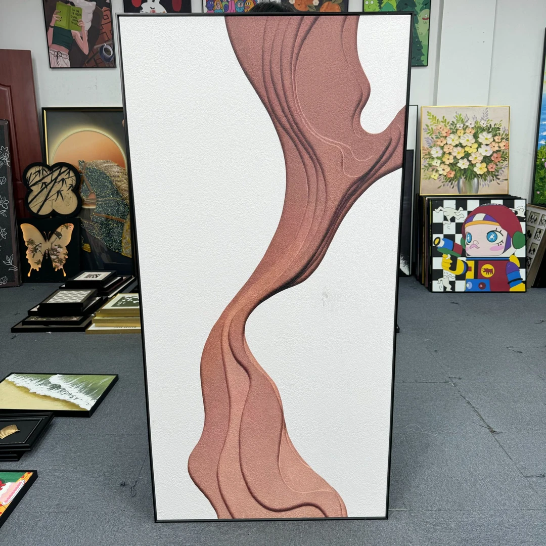 新款意式极简客厅装饰画高级感沙发背景墙挂画抽象玄关画80160