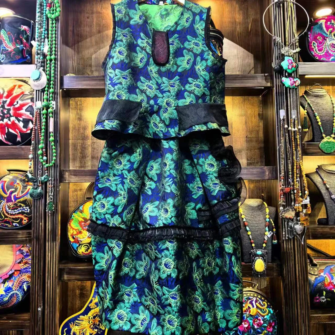 赵掌柜——提花花苞裙Y-9293