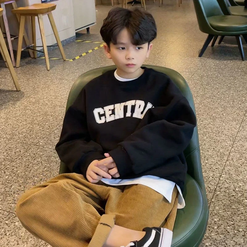 儿童加绒卫衣宝宝新款冬装男童保暖上衣套衫秋冬纯棉韩版中小童装