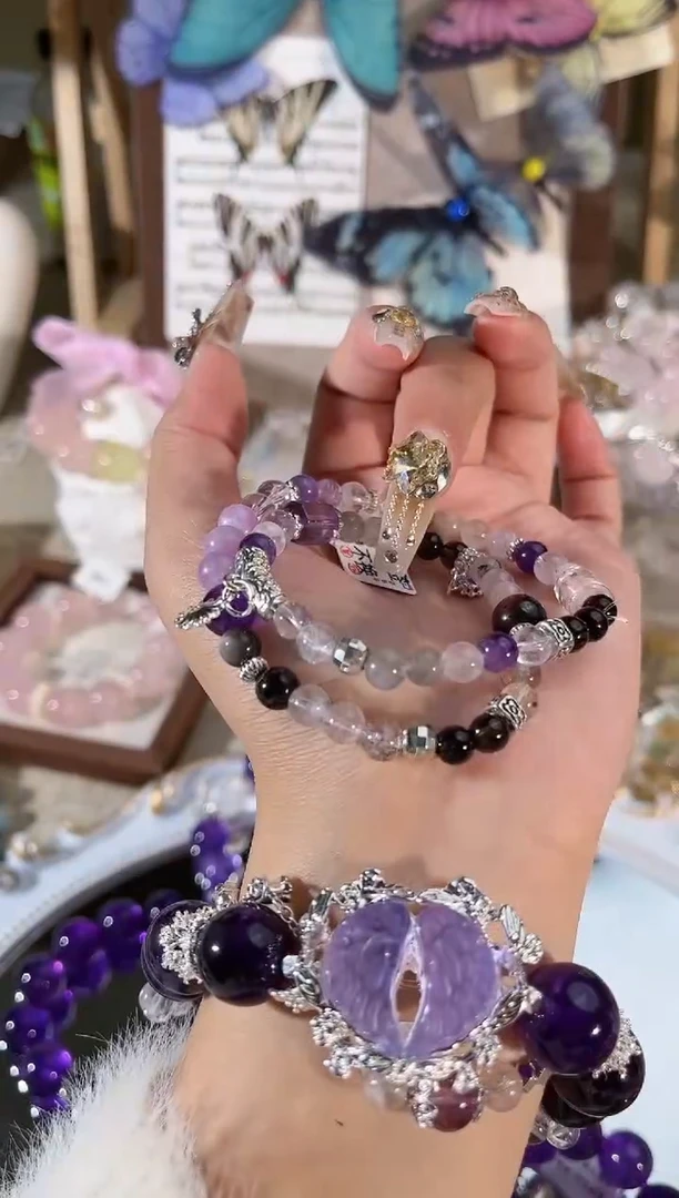 【闪购商品】水晶手链未镶嵌多样性发货颜色微差发其一