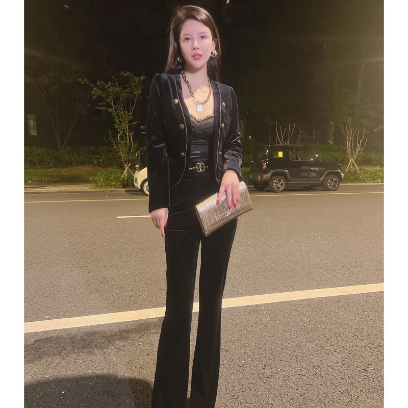 R.RUIRUI轻奢气场女王长腿套装