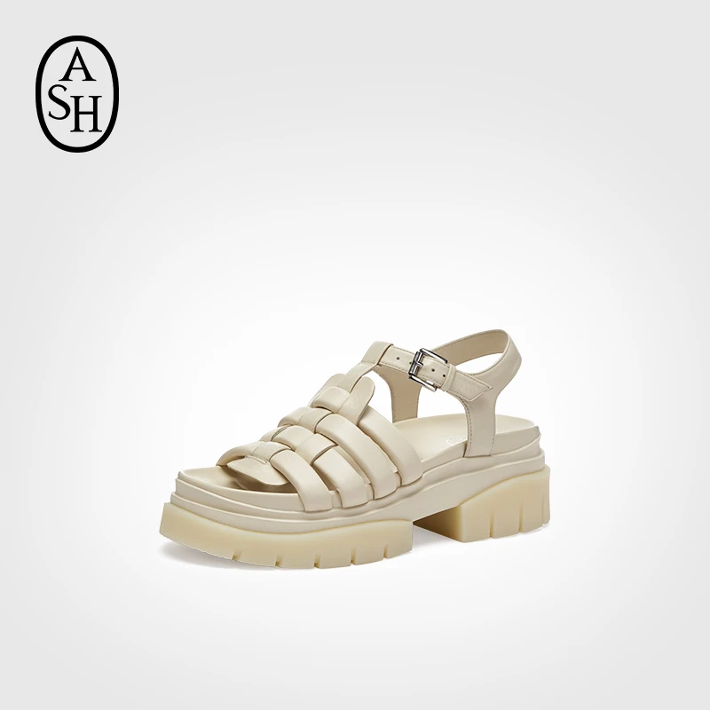 ASH【特价】女鞋SIRENA系列休闲百搭时尚搭扣厚底鞋增高齿轮底露