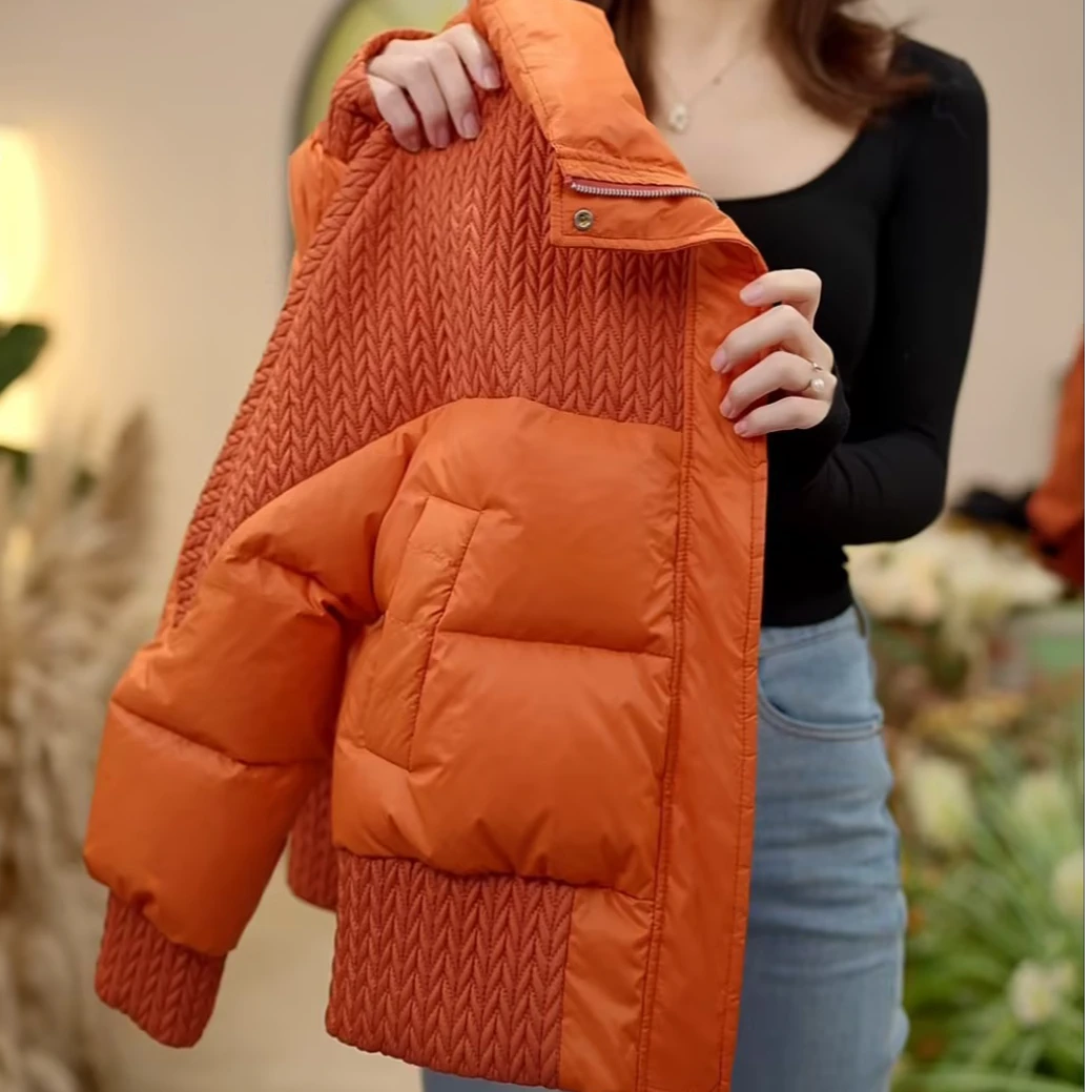 【MM】-新年穿搭冬季新款时尚小香风显瘦设计感百搭保暖羽绒服