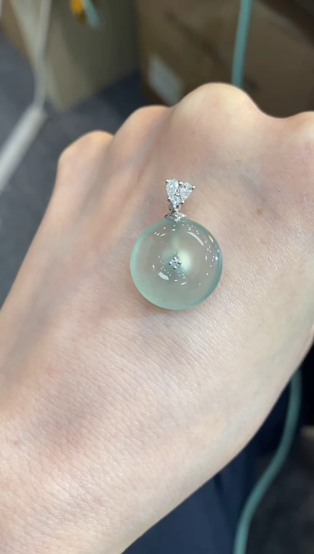 【闪购商品】翡翠颈饰18K金镶嵌收到货48小时鉴赏期（超时不退不换）