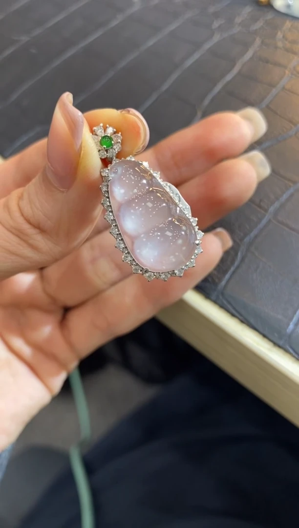 【闪购商品】翡翠颈饰18K金镶嵌收到货48小时鉴赏期（超时不退不换）