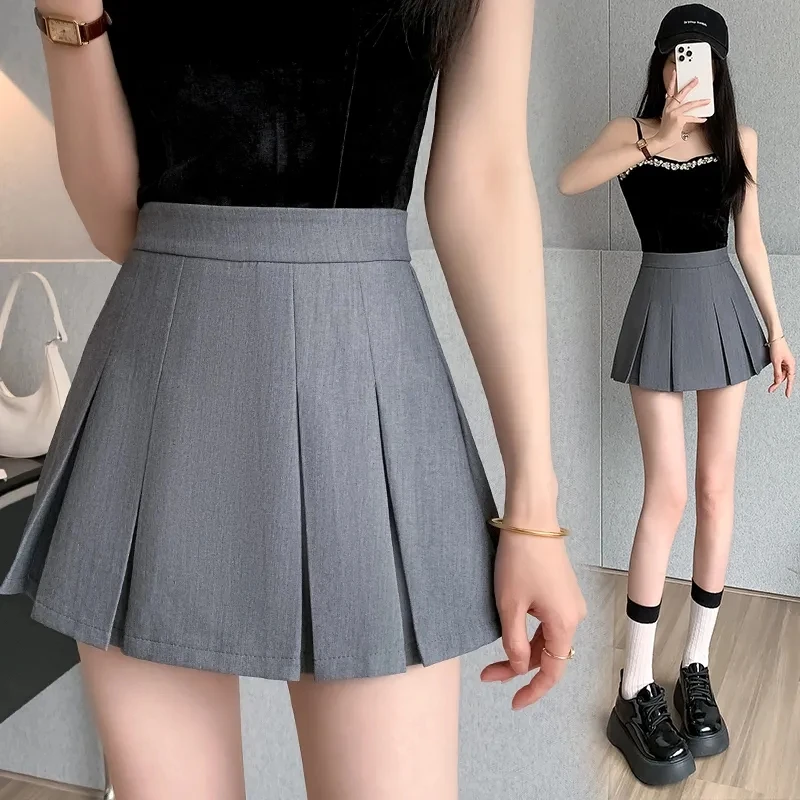 小个子百褶裙女半身裙秋季2024新款半裙高腰裤裙黑色a字裙短裙裤