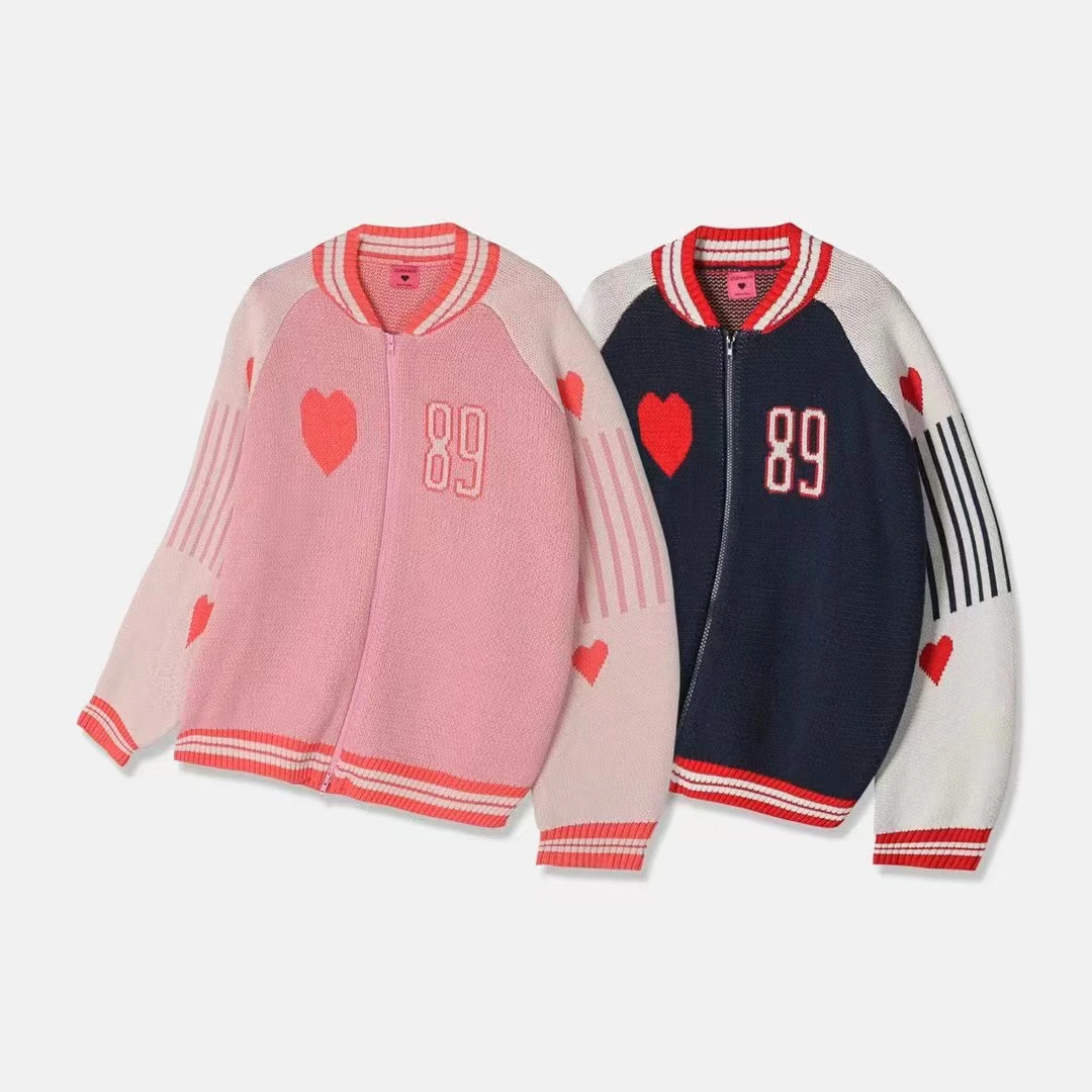 2024东大门秋季新品爱心针织外套