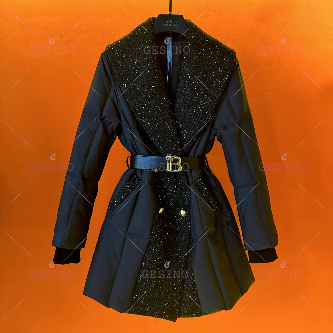 【现货】白鸭绒高奢丨优雅轻奢款法式设计白鸭绒羽绒服 G-0242