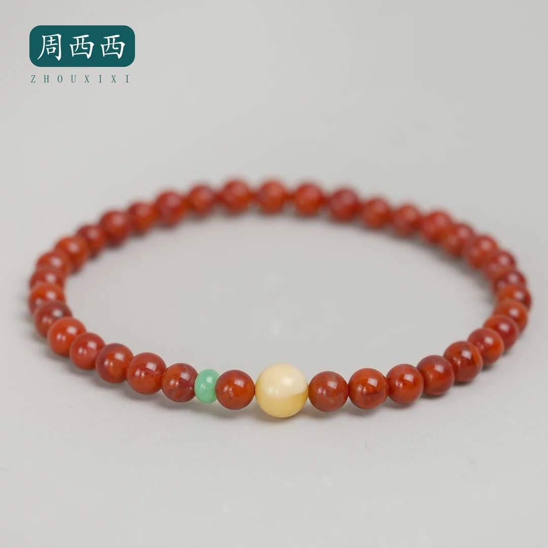 精美珠宝南红玛瑙4.5mm+手串气质百搭轻奢多样性发货15011
