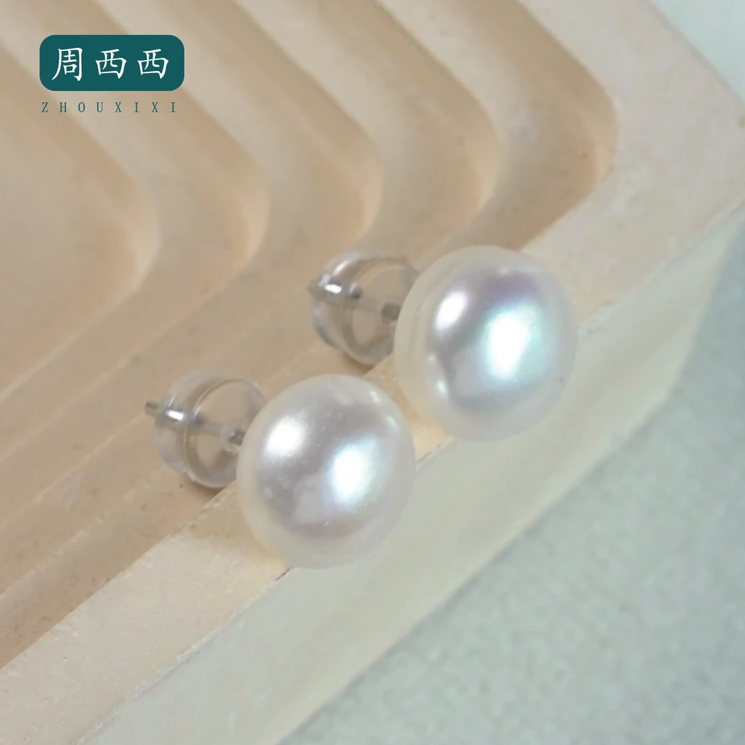 精美珠宝淡水珍珠耳钉9mm气质时尚百搭多样性发货15423