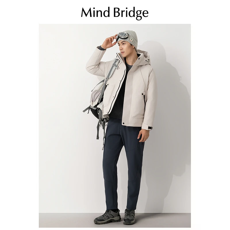 MindBridge【觅雪寻冬】户外防风保暖加厚短款鸭绒羽绒服冬 M4353
