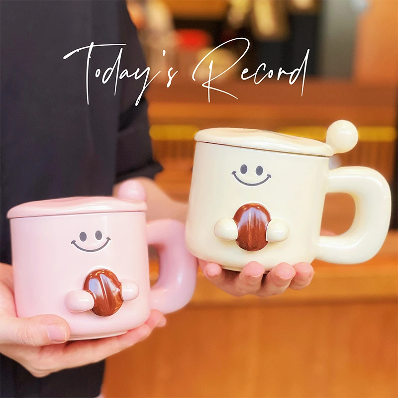 生日礼物女生可爱杯子女新款2025咖啡杯马克杯陶瓷水杯家用办公室