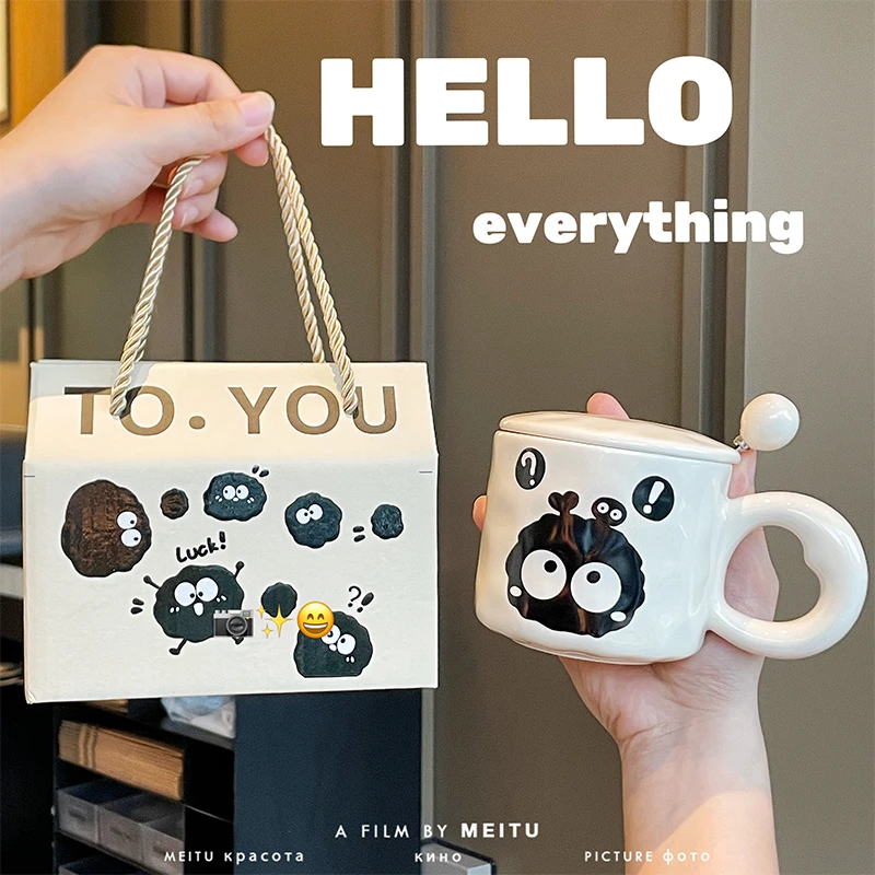 生日礼物女生可爱陶瓷马克杯带盖情侣水杯送闺蜜创意实用杯子男生