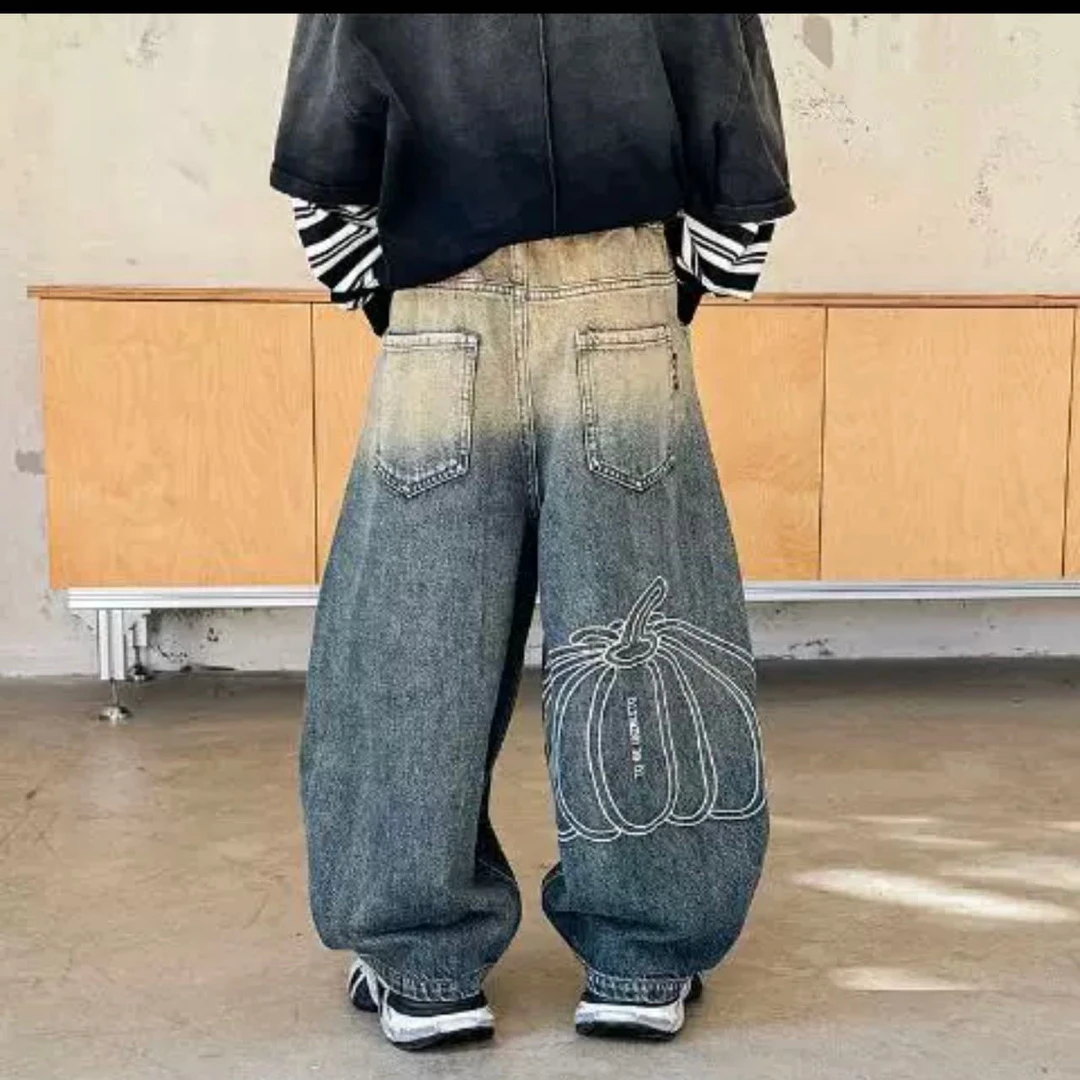 蛋蛋家【78003】蓝色南瓜牛仔裤