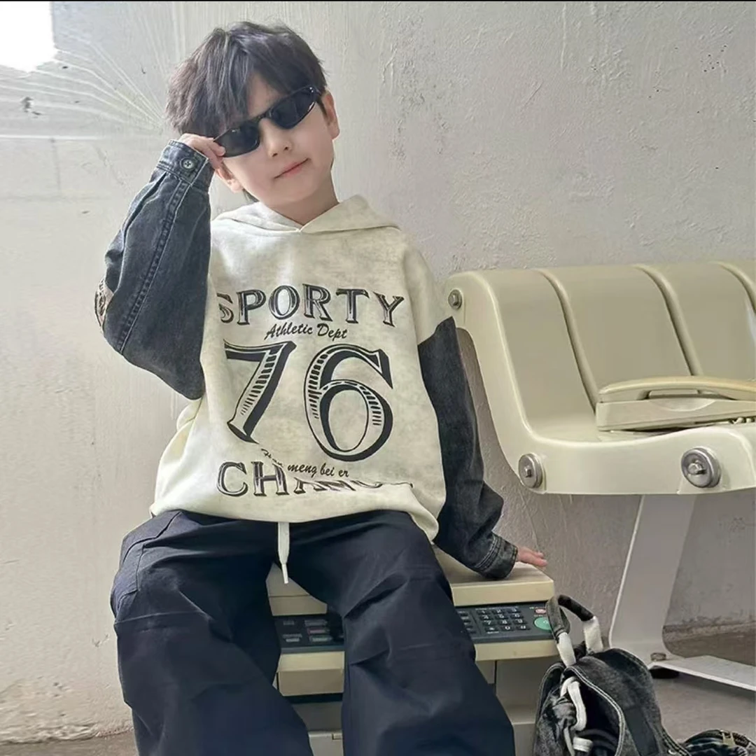 蛋蛋家【608】76号潮童帽衫长袖