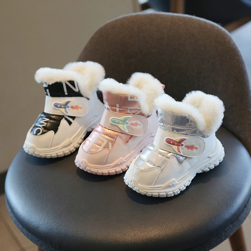冬季加绒加厚宝宝婴幼儿雪地靴1-3岁婴儿鞋子儿童棉鞋小孩童鞋