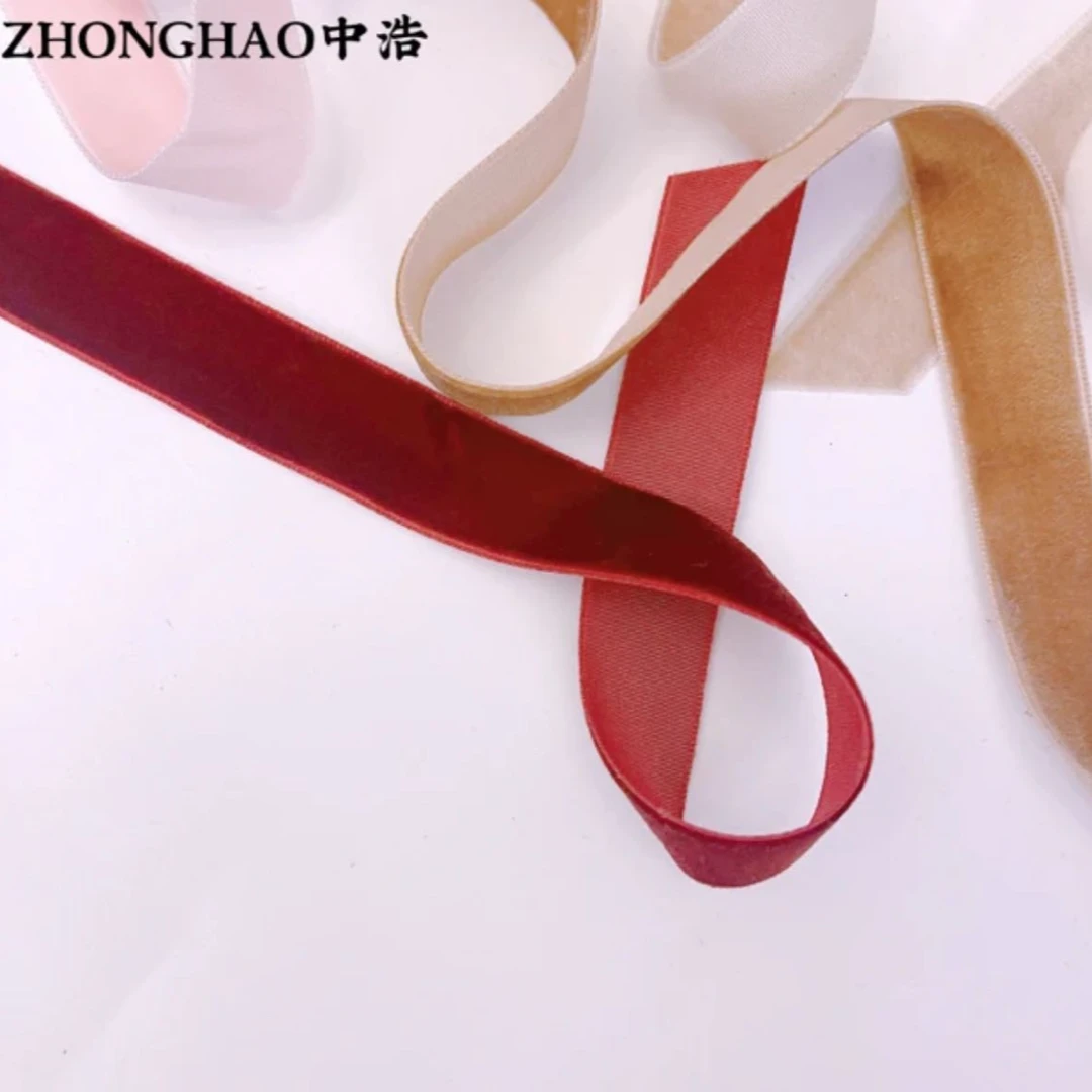 「中浩」新款植绒丝带2.0宽40足高端系列垂感强颜色正鲜花包装丝带