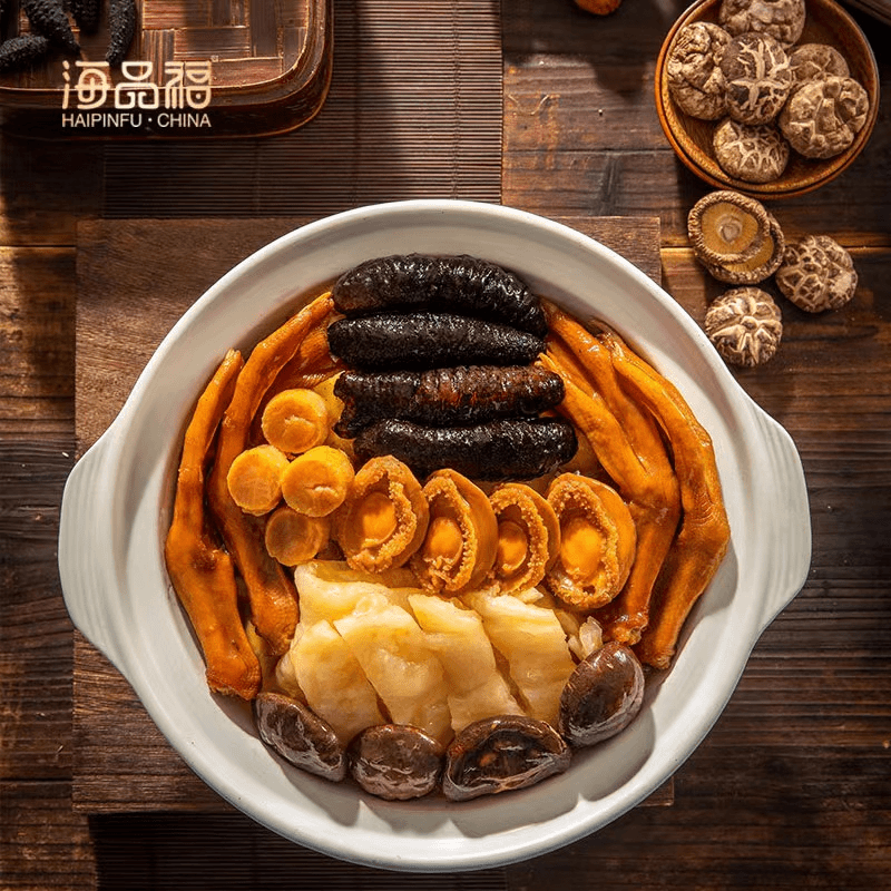 团圆盛宴鲍参花胶大盘菜1.5kg港式加热即食年夜饭