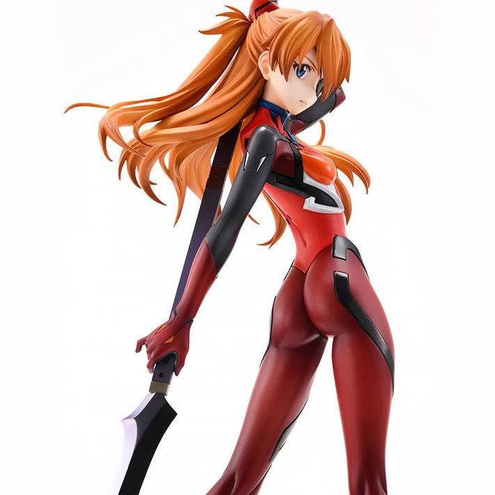 剧场版福音战士战斗服明日香手办摆件/39cm