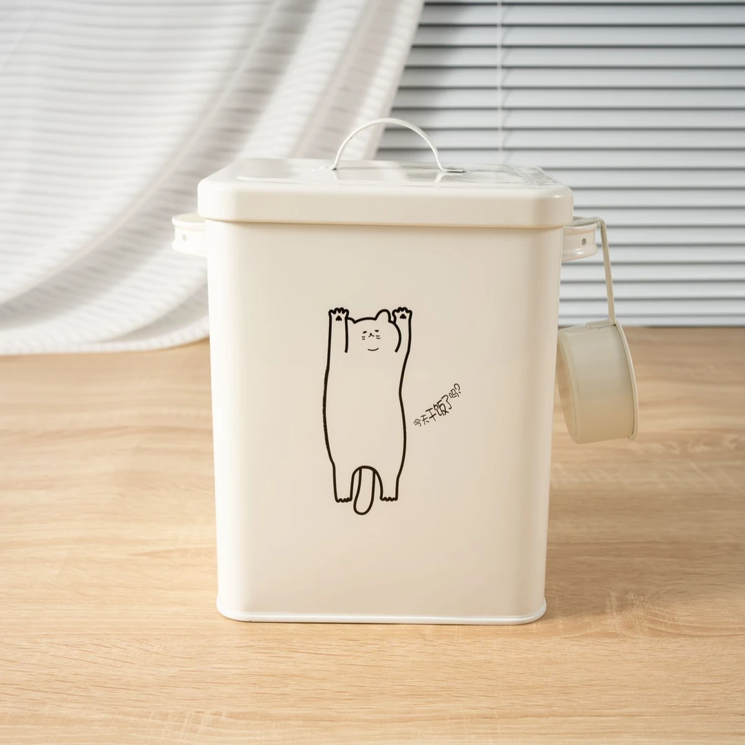 【欧仕嘉】中号T037伸懒腰猫大容量储粮桶可装大米面粉防潮湿收纳桶