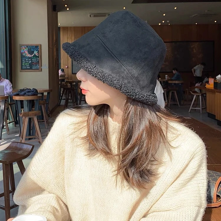 Dorain/朵澜大头围显脸小渔夫帽子女秋冬季素颜百搭盆帽防晒保暖