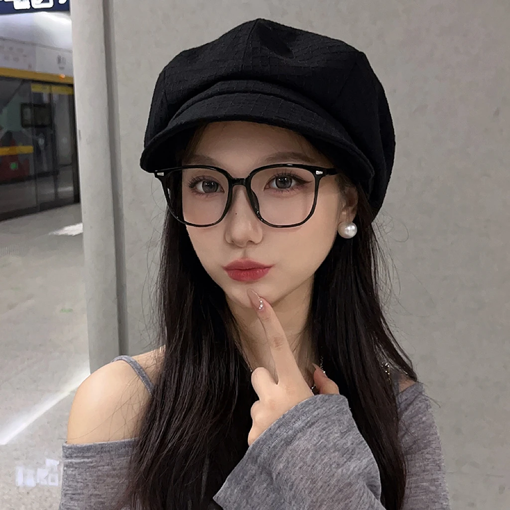 Dorain/朵澜贝雷帽女百搭八角帽秋季大头围画家帽鸭舌显脸小帽子