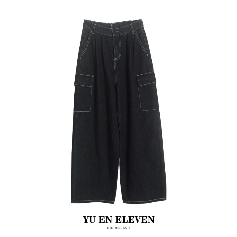YU EN ELEVEN 屿恩小众自制【工装牛仔长裤】宽松高腰秋季休闲裤