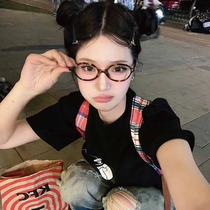 张元英同款眼镜女近视可配度数玳瑁色书呆子小脸专用眼睛框架
