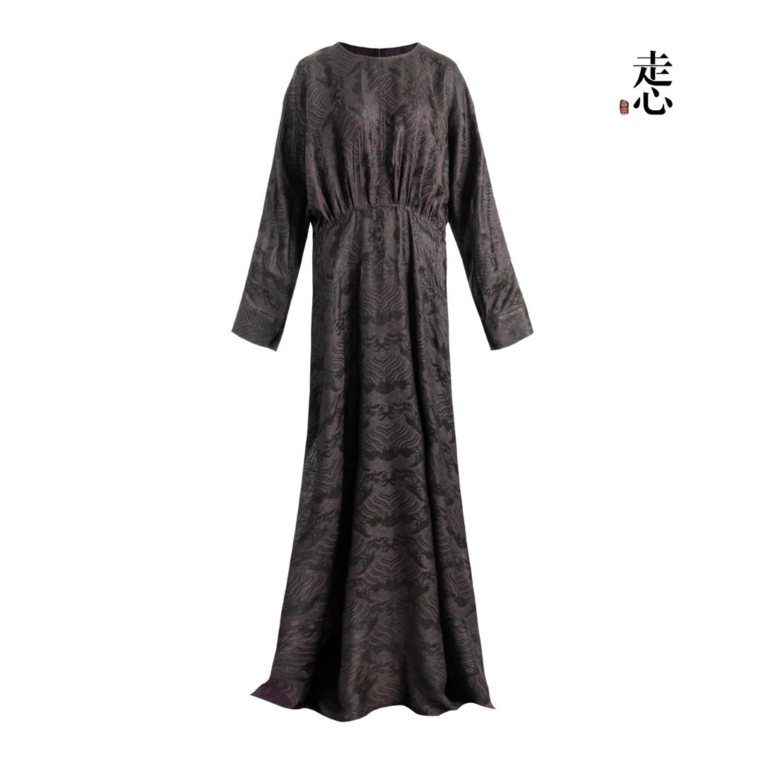 【香云走心】江崖海水纹香云纱连衣裙24ZWF42