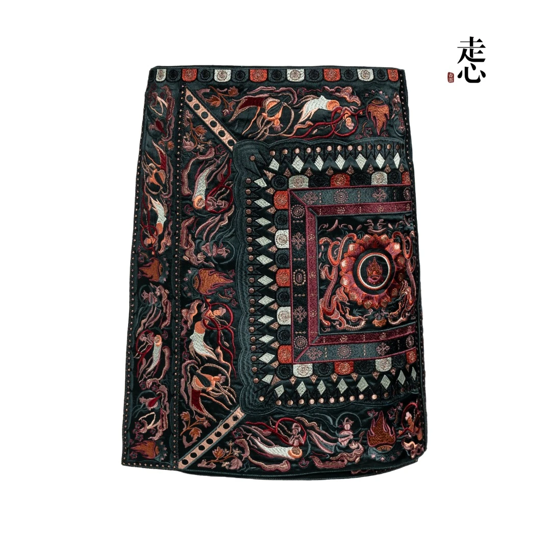 【香云走心】走心非遗飞天藻井系列时尚半裙24ZX8008