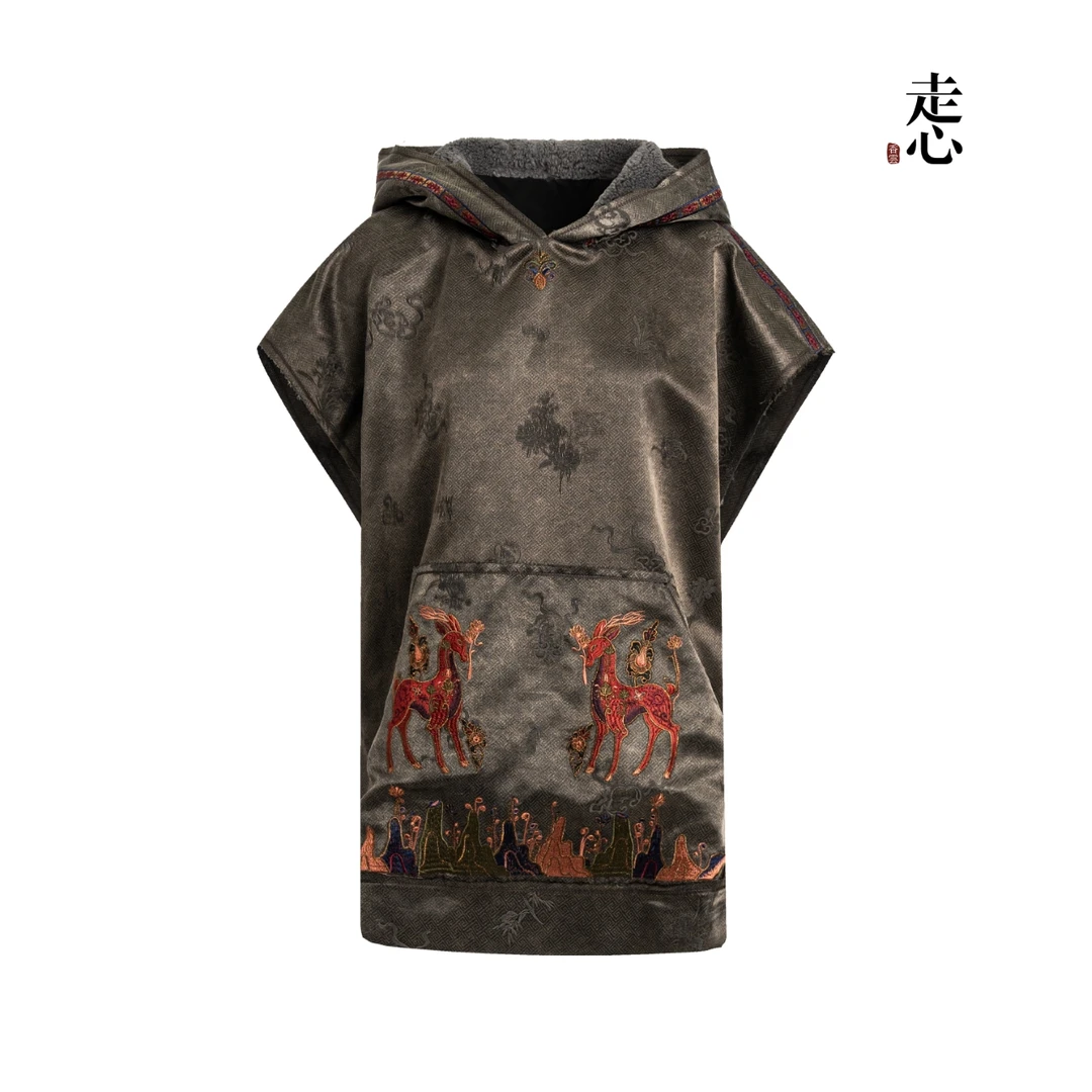 【香云走心】走心非遗九色鹿系列 背心马甲24Z34301