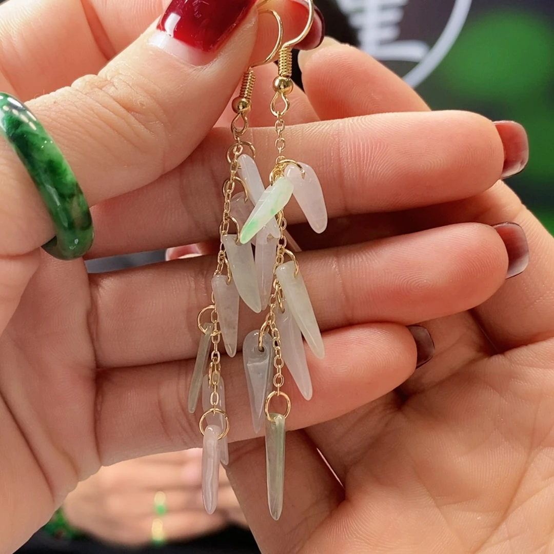 【闪购商品】翡翠耳饰未镶嵌