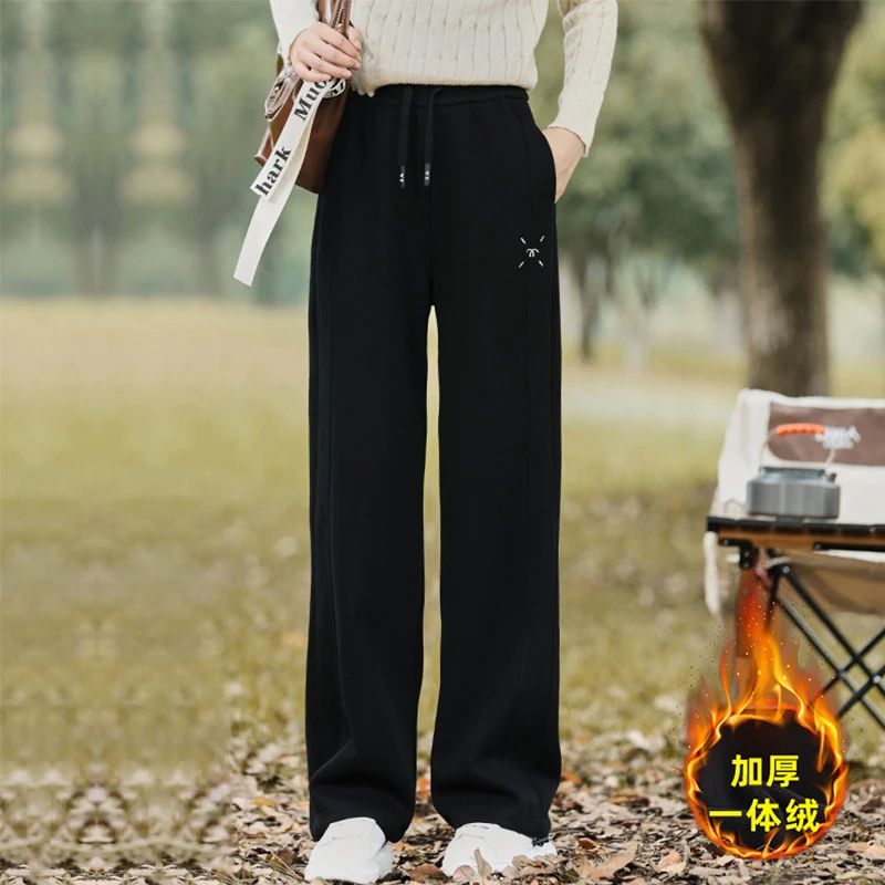 2339女童休闲裤女大童运动裤初中生高腰宽松显瘦针织外穿秋冬秋季