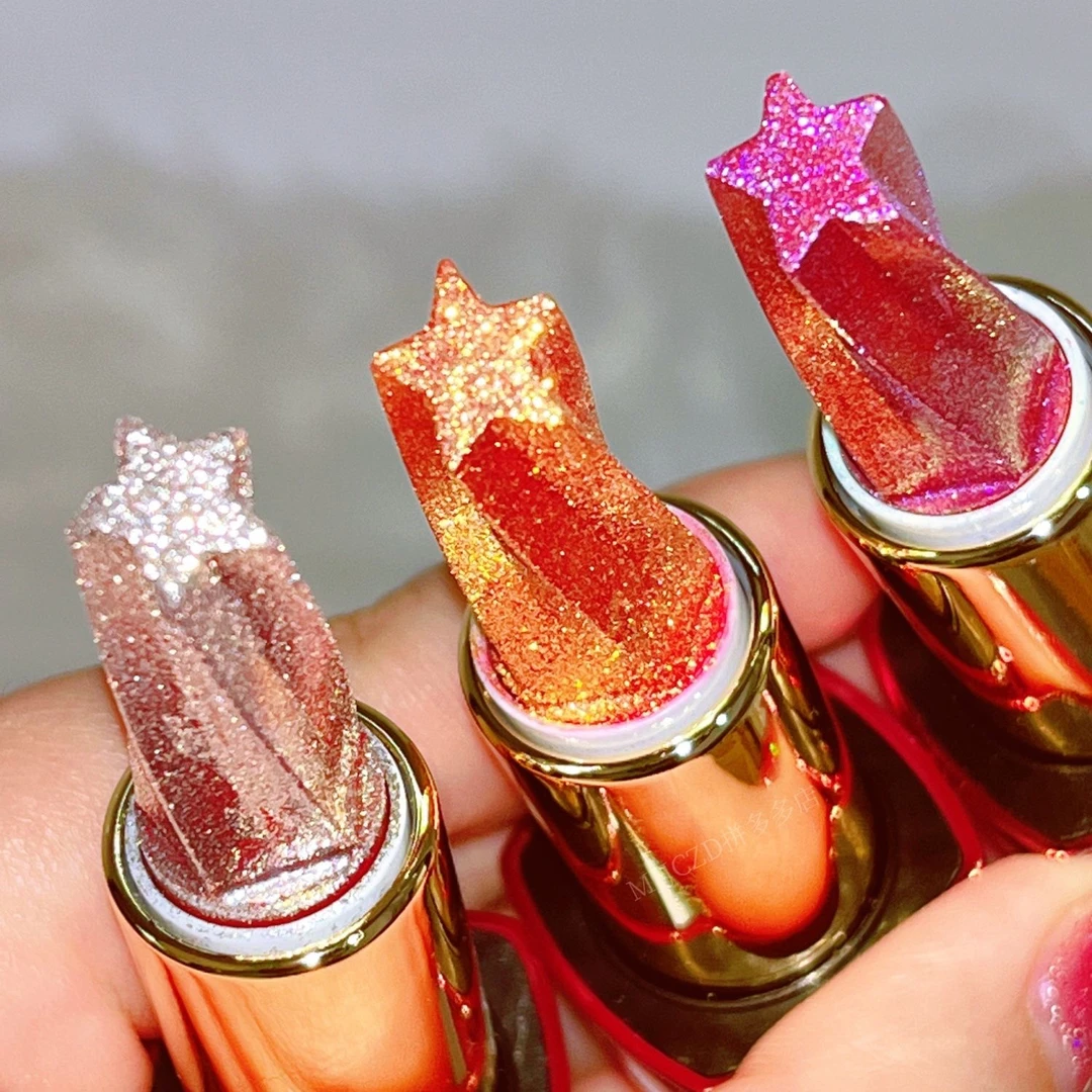 sherffy五星爆闪口红显白不易沾杯珠光爆闪补水保湿不掉色