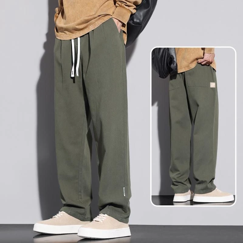 休闲裤男士春秋季高级感痞帅宽松阔腿长裤美式复古百搭简约运动裤