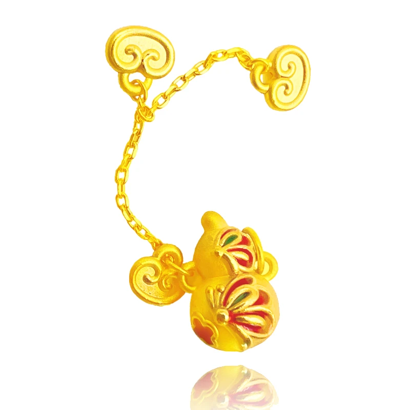 吉祥福禄葫芦黄金足金时尚百搭珐琅手串项链转运珠