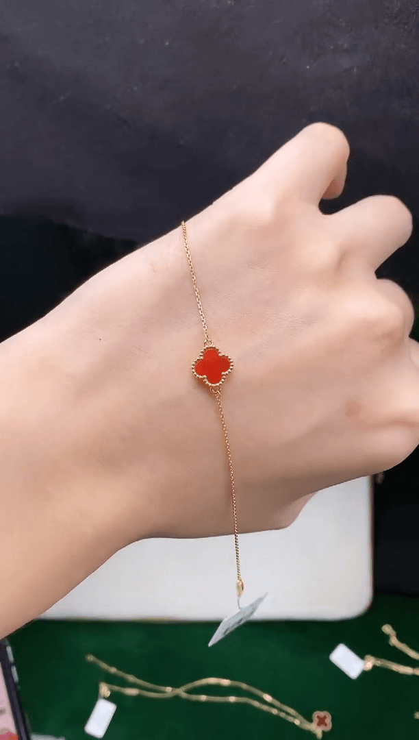 【闪购商品】玛瑙/玉髓手链18K金镶嵌.