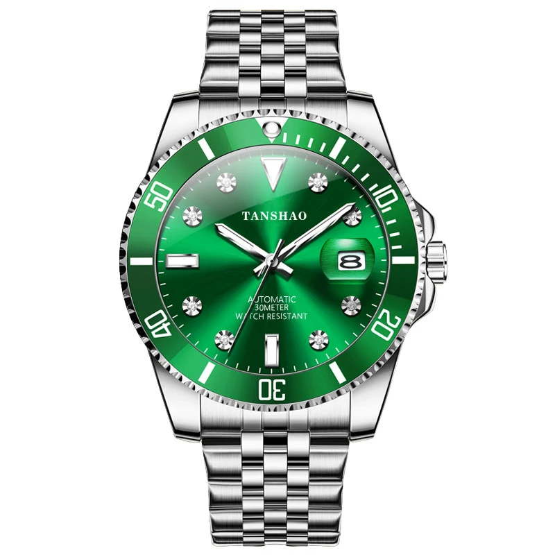 【专柜19800】三代升级绿水鬼/镂空全自动日历时尚潮流防水夜光男表